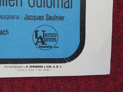 THE THIEF OF PARIS FOLDED ARGENTINA ONE SHEET POSTER JEAN PAUL BELMONDO 1967 Movie posters