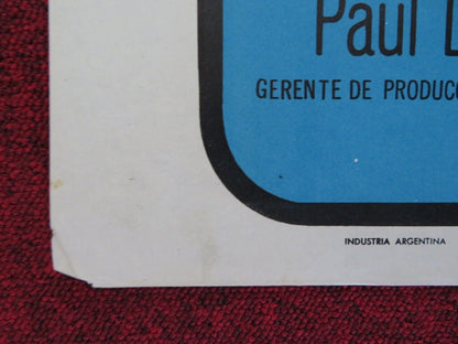 THE THIEF OF PARIS FOLDED ARGENTINA ONE SHEET POSTER JEAN PAUL BELMONDO 1967 Movie posters