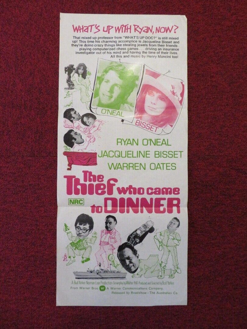 THE THIEF WHO CAME TO DINNER FOLDED AUSTRALIAN DAYBILL POSTER RYAN O'NEAL 1973 Movie posters