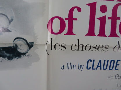 THE THINGS OF LIFE FOLDED US ONE SHEET POSTER ROMY SCHNEIDER M. PICCOLI 1970 Rendezvous Cinema Movie posters