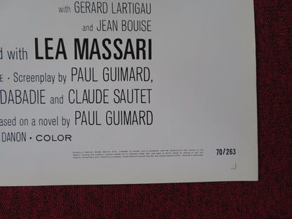 THE THINGS OF LIFE FOLDED US ONE SHEET POSTER ROMY SCHNEIDER M. PICCOLI 1970 Rendezvous Cinema Movie posters