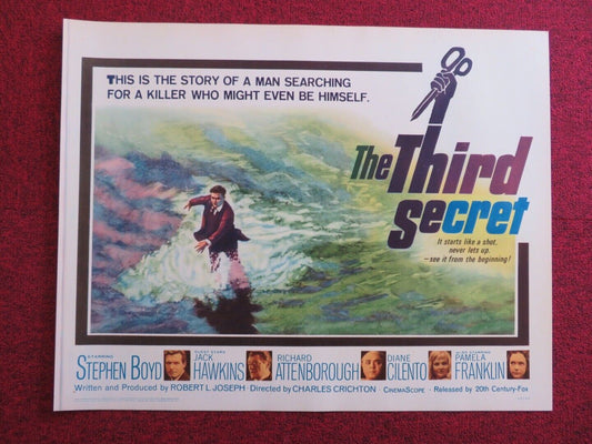 THE THIRD SECRET US HALF SHEET (22"x 28") POSTER STEPHEN BOYD 1964 Movie posters