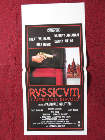 THE THIRD SOLUTION ITALIAN LOCANDINA (27.5"x13") POSTER TREAT WILLIAMS 1988 Movie posters