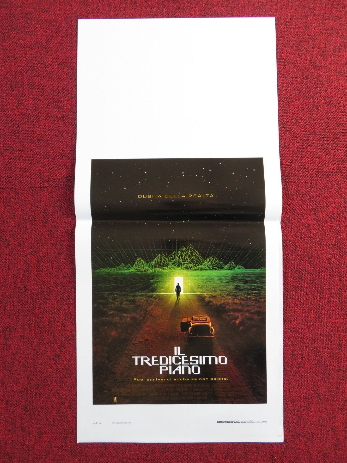THE THIRTEENTH FLOOR ITALIAN LOCANDINA POSTER CRAIG BIERKO GRETCHEN MOL 1999 Rendezvous Cinema Movie posters