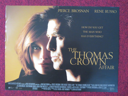 THE THOMAS CROWN AFFAIR - A UK MINI QUAD POSTER PIERCE BROSNAN RUSSO 1999 Rendezvous Cinema Movie posters