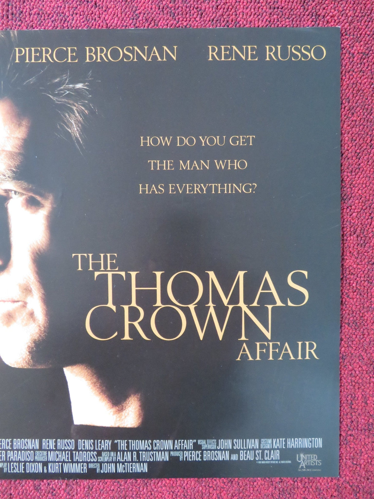 Russo Hair Crown Affair THE THOMAS CROWN AFFAIR - A UK MINI QUAD POSTER PIERCE BROSNAN RUSSO 1