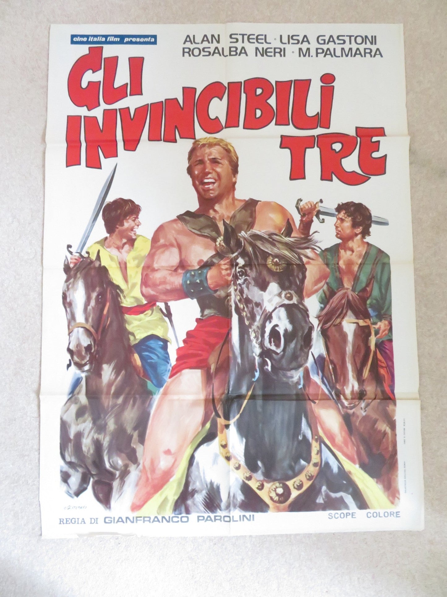 THE THREE AVENGERS ITALIAN 2 FOGLIO POSTER ALAN STEEL LISA GASTONI R1970s Rendezvous Cinema Movie posters