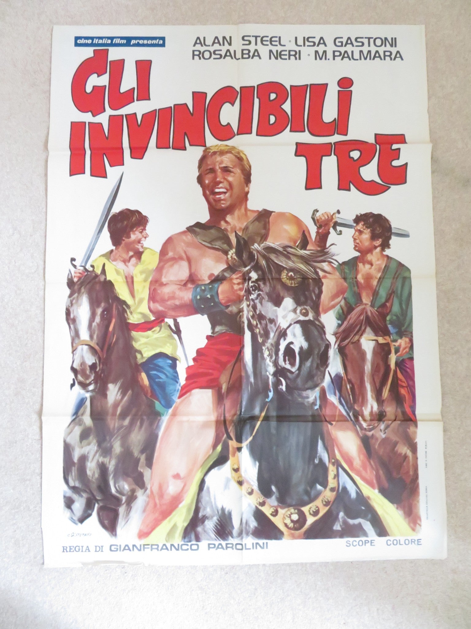 THE THREE AVENGERS ITALIAN 2 FOGLIO POSTER ALAN STEEL LISA GASTONI R1970s Rendezvous Cinema Movie posters