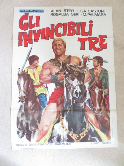 THE THREE AVENGERS ITALIAN 2 FOGLIO POSTER ALAN STEEL LISA GASTONI R1970s Rendezvous Cinema Movie posters