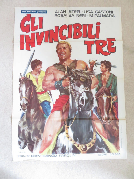THE THREE AVENGERS ITALIAN 2 FOGLIO POSTER ALAN STEEL LISA GASTONI R1970s Rendezvous Cinema Movie posters