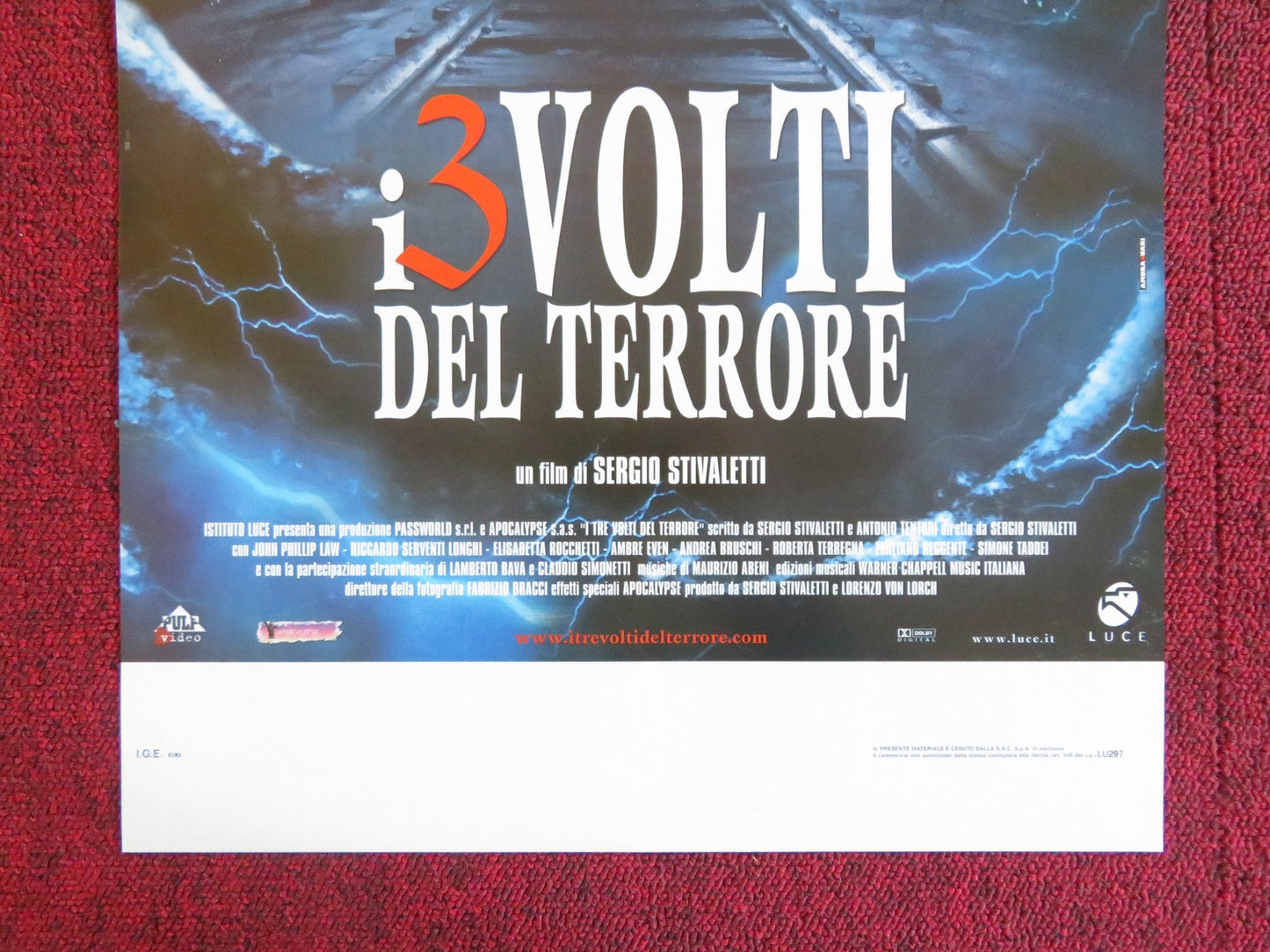 THE THREE FACES OF TERROR ITALIAN LOCANDINA POSTER SERGIO STIVALETTI 2004 Rendezvous Cinema Movie posters