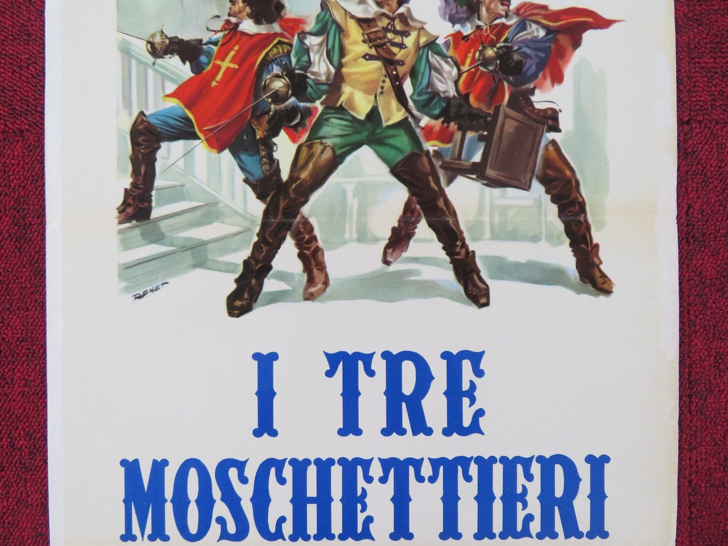 THE THREE MUSKETEERS ITALIAN LOCANDINA POSTER GERARD BARRAY G. DESCRIERES 1962 Rendezvous Cinema Movie posters