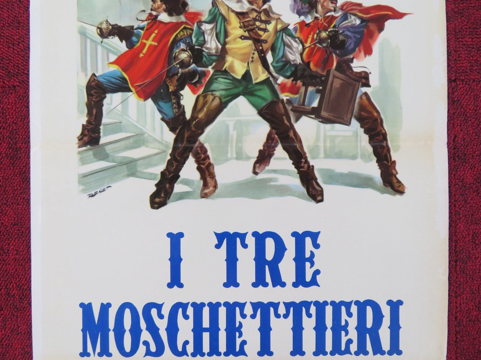 THE THREE MUSKETEERS ITALIAN LOCANDINA POSTER GERARD BARRAY G. DESCRIERES 1962 Rendezvous Cinema Movie posters