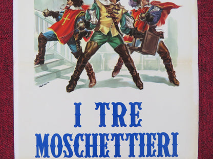 THE THREE MUSKETEERS ITALIAN LOCANDINA POSTER GERARD BARRAY G. DESCRIERES 1962 Rendezvous Cinema Movie posters