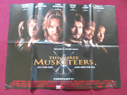 THE THREE MUSKETEERS UK QUAD POSTER FOLDED DISNEY KIEFER SUTHERLAND 1993 Rendezvous Cinema Movie posters