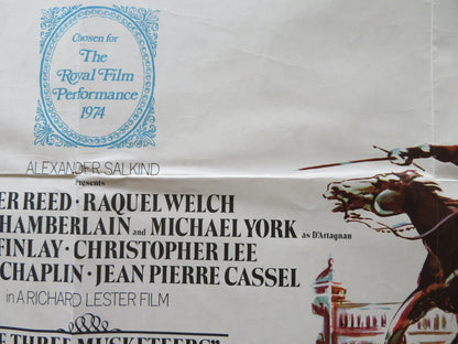 THE THREE MUSKETEERS UK QUAD POSTER FOLDED OLIVER REED RAQUEL WELCH 1973 Rendezvous Cinema Movie posters