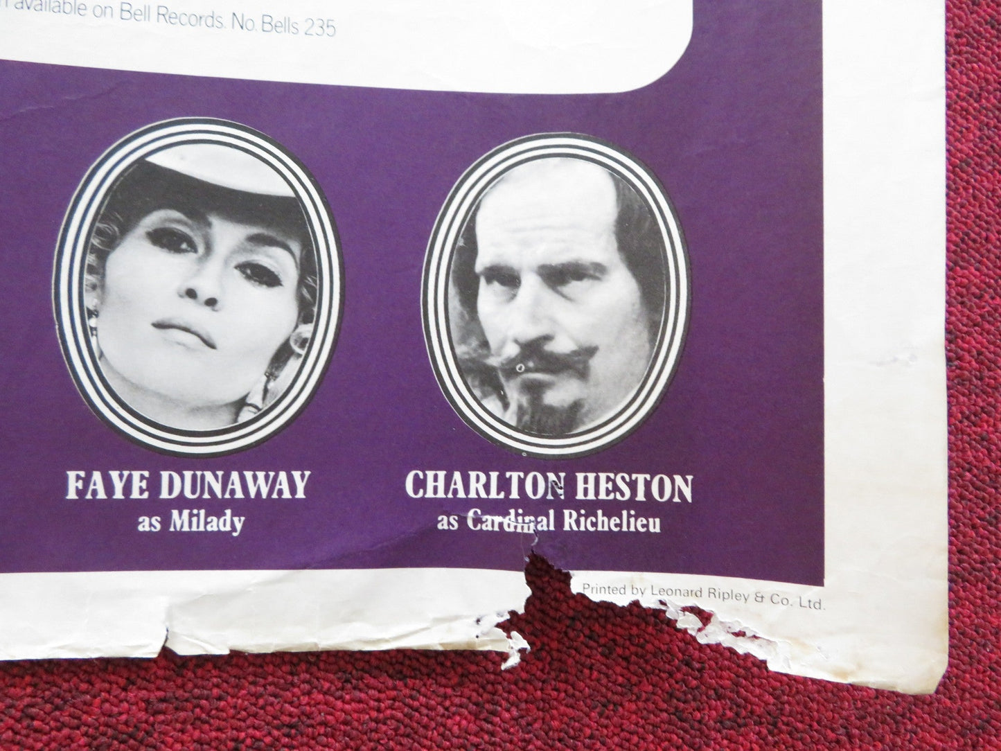 THE THREE MUSKETEERS UK QUAD POSTER FOLDED OLIVER REED RAQUEL WELCH 1973 Rendezvous Cinema Movie posters