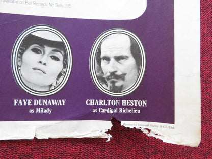 THE THREE MUSKETEERS UK QUAD POSTER FOLDED OLIVER REED RAQUEL WELCH 1973 Rendezvous Cinema Movie posters