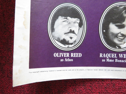 THE THREE MUSKETEERS UK QUAD POSTER FOLDED OLIVER REED RAQUEL WELCH 1973 Rendezvous Cinema Movie posters