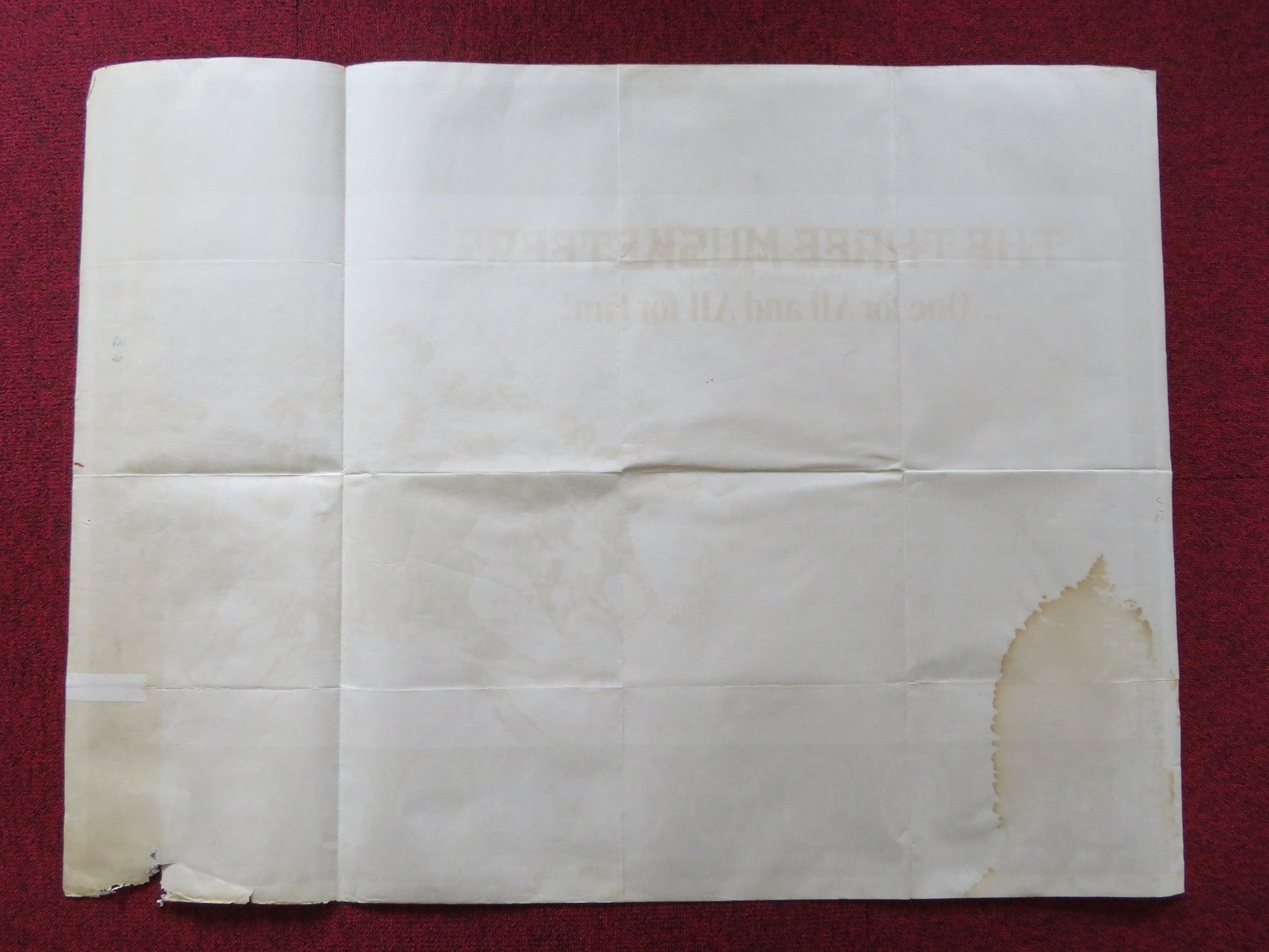 THE THREE MUSKETEERS UK QUAD POSTER FOLDED OLIVER REED RAQUEL WELCH 1973 Rendezvous Cinema Movie posters