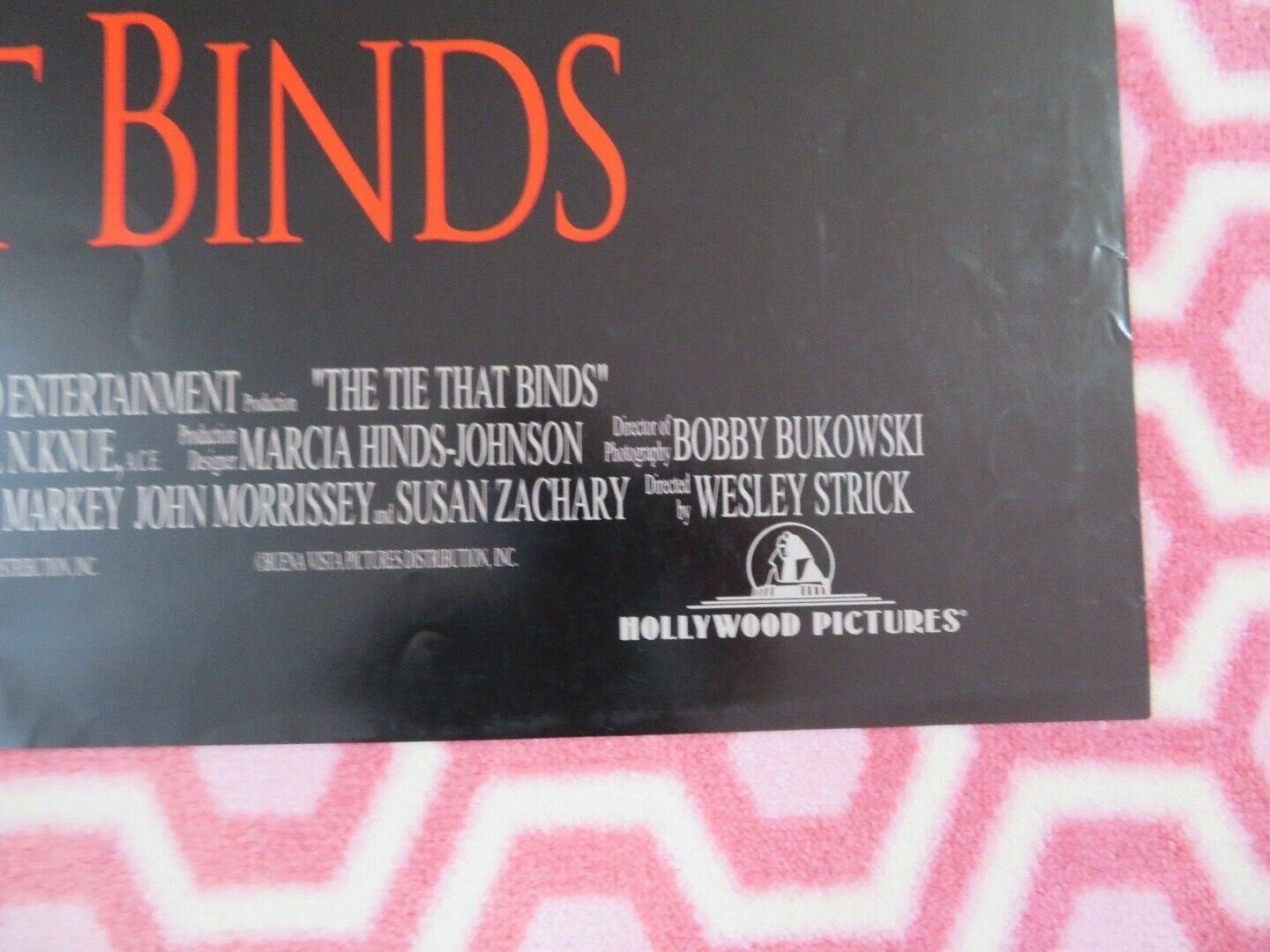 THE TIE THAT BINDS US ONE SHEET (27" x 41") POSTER DARYL HAN NAH WESLEY STRICK Rendezvous Cinema Movie posters