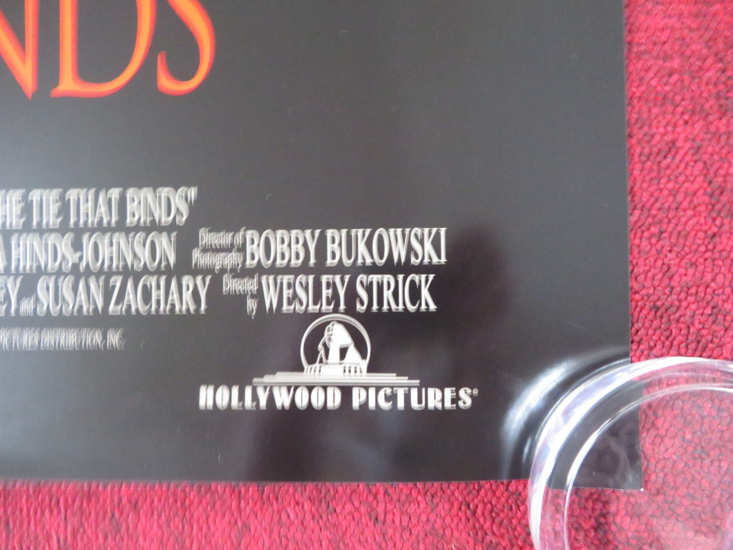 THE TIE THAT BINDS US ONE SHEET ROLLED POSTER DARYL HANNAH KEITH CARRADINE 1995 Rendezvous Cinema Movie posters