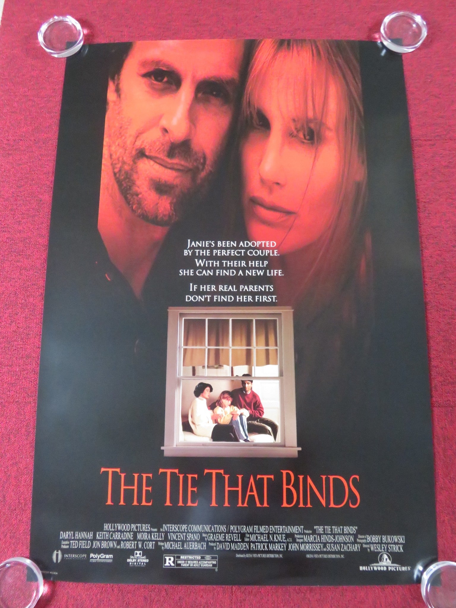 THE TIE THAT BINDS US ONE SHEET ROLLED POSTER DARYL HANNAH KEITH CARRADINE 1995 Rendezvous Cinema Movie posters