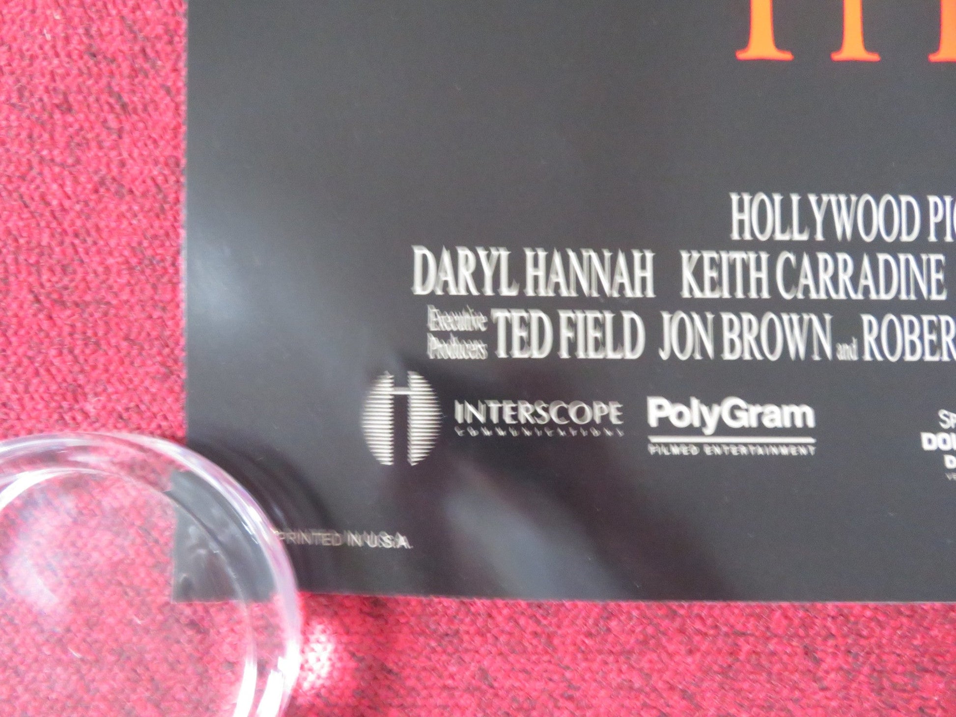 THE TIE THAT BINDS US ONE SHEET ROLLED POSTER DARYL HANNAH KEITH CARRADINE 1995 Rendezvous Cinema Movie posters