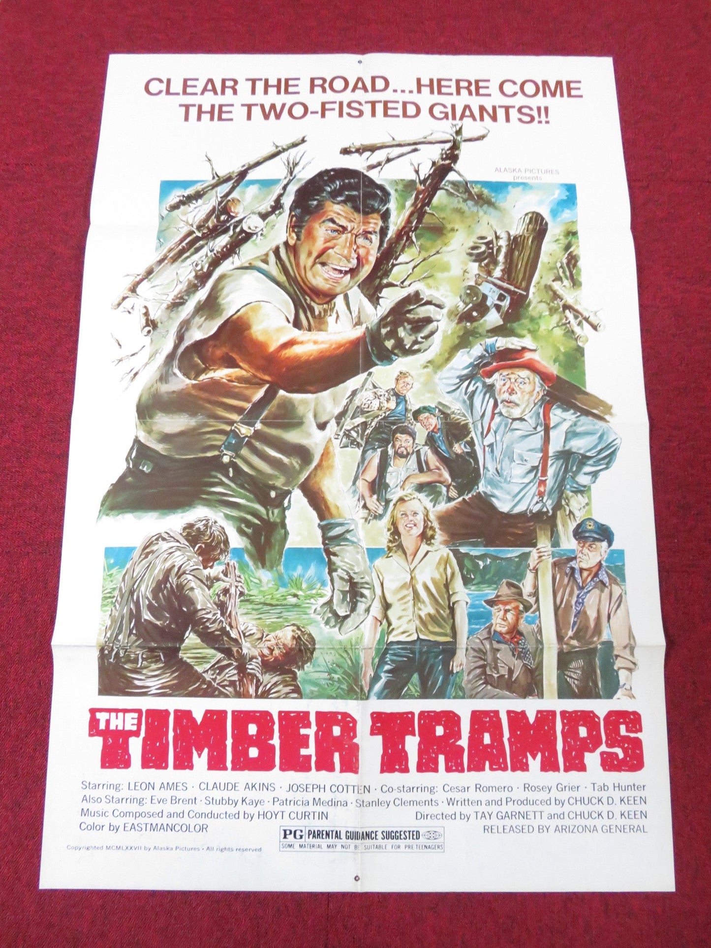 THE TIMBER TRAMPS FOLDED US ONE SHEET POSTER LEON AMES CLAUDE AKINS 1977 Rendezvous Cinema Movie posters