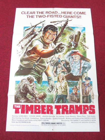 THE TIMBER TRAMPS FOLDED US ONE SHEET POSTER LEON AMES CLAUDE AKINS 1977 Rendezvous Cinema Movie posters
