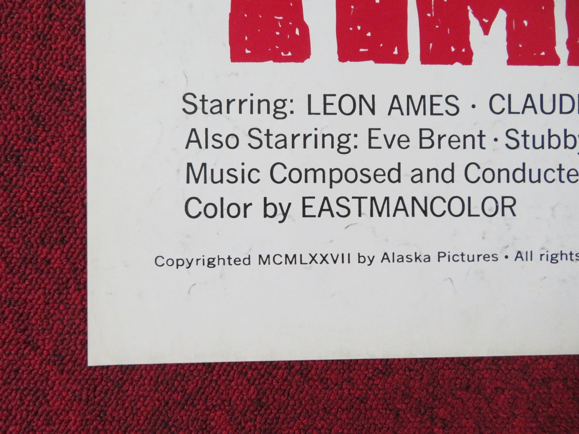 THE TIMBER TRAMPS FOLDED US ONE SHEET POSTER LEON AMES CLAUDE AKINS 1977 Rendezvous Cinema Movie posters