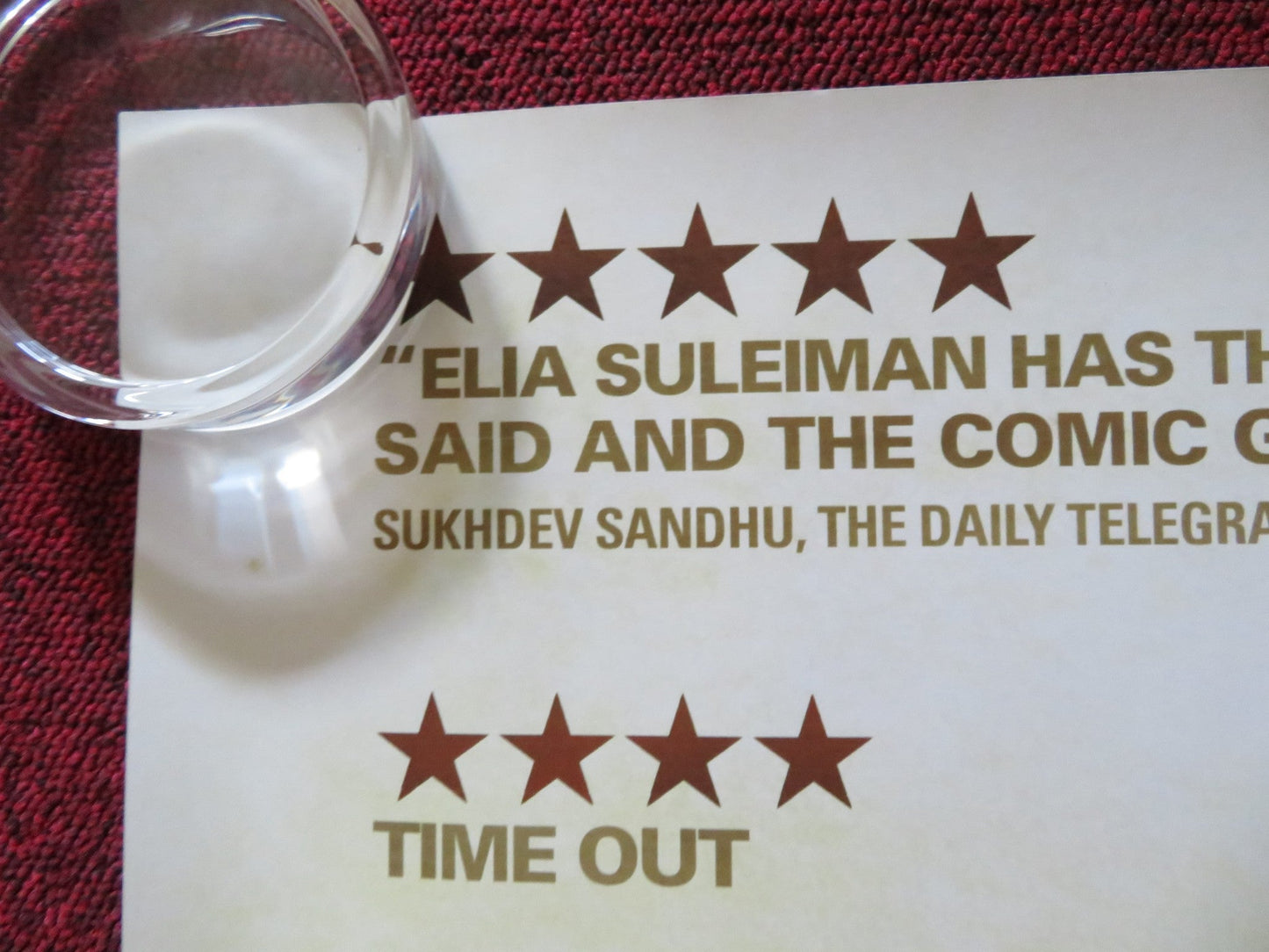 THE TIME THAT REMAINS UK QUAD (30"x 40") ROLLED POSTER MENASHE ROY ELIA SULEIMAN Rendezvous Cinema Movie posters