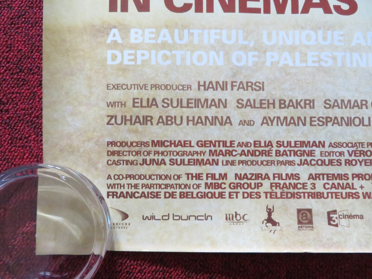 THE TIME THAT REMAINS UK QUAD (30"x 40") ROLLED POSTER MENASHE ROY ELIA SULEIMAN Rendezvous Cinema Movie posters