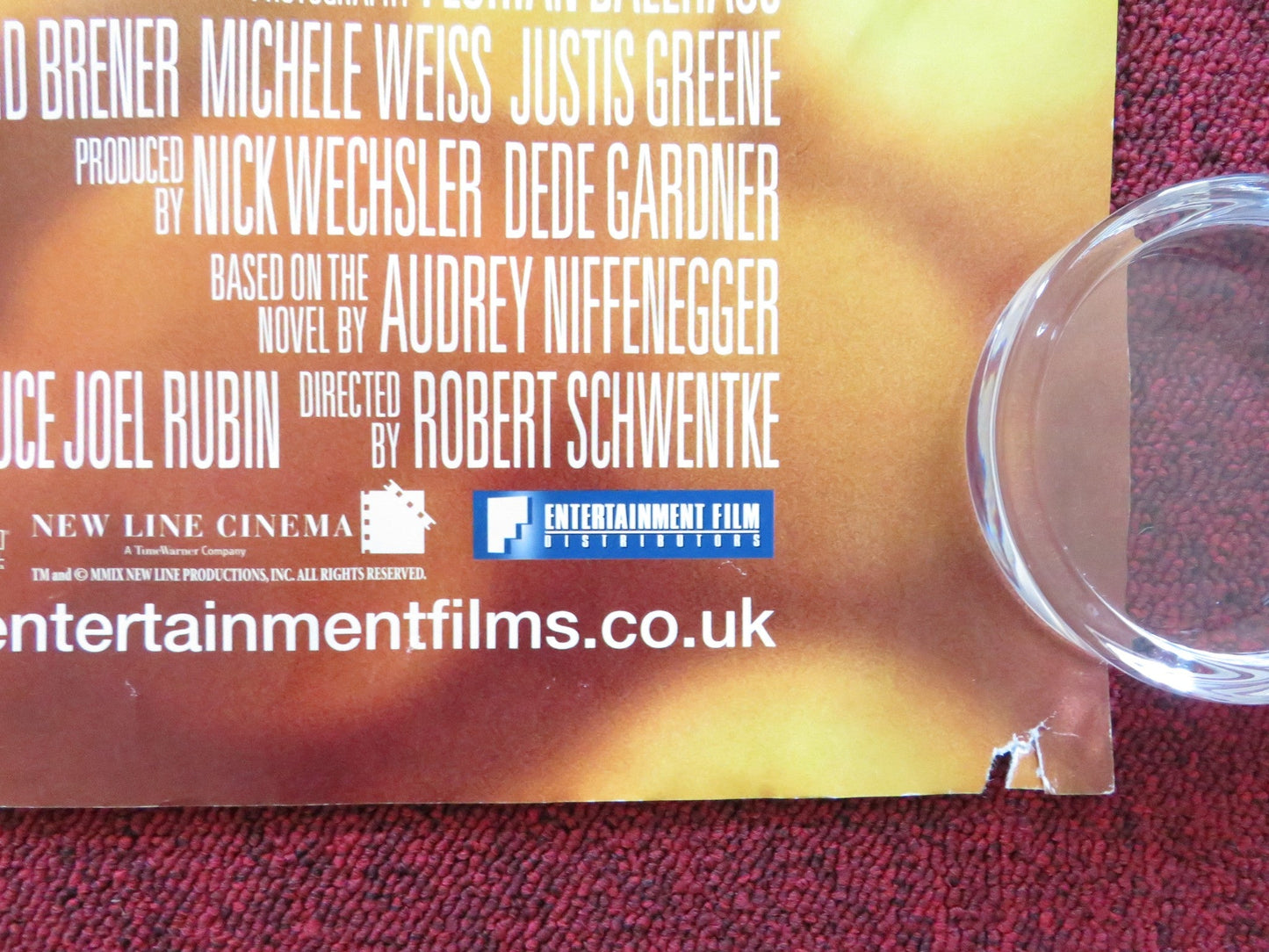 THE TIME TRAVELER'S WIFE UK QUAD (30"x 40") ROLLED POSTER ERIC BANA 2009 Rendezvous Cinema Movie posters