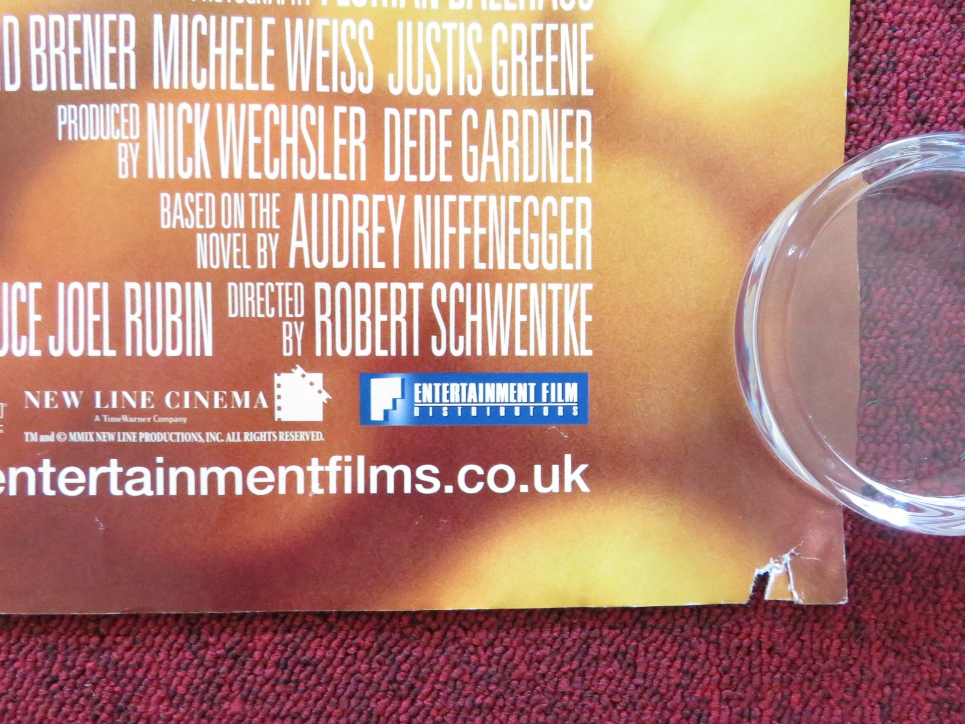 THE TIME TRAVELER'S WIFE UK QUAD (30"x 40") ROLLED POSTER ERIC BANA 2009 Rendezvous Cinema Movie posters