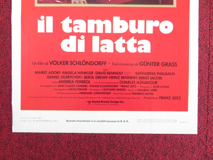 THE TIN DRUM ITALIAN LOCANDINA POSTER MARIO ADORF ANGELA WINKLER 1980 Rendezvous Cinema Movie posters