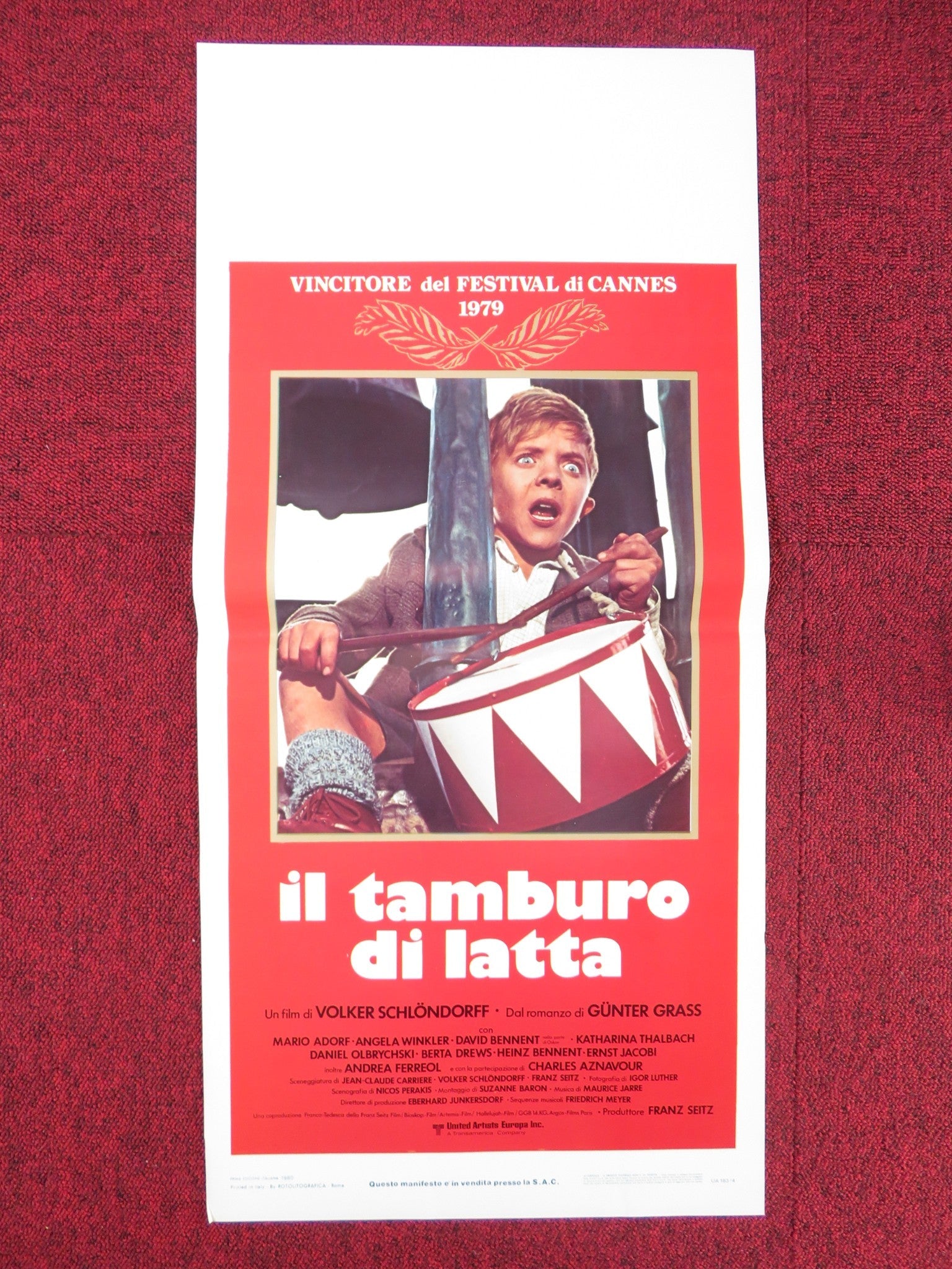 THE TIN DRUM ITALIAN LOCANDINA POSTER MARIO ADORF ANGELA WINKLER 1980 Rendezvous Cinema Movie posters