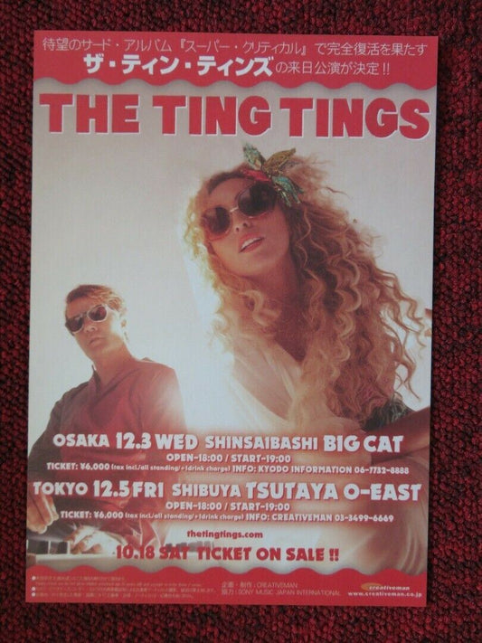 THE TING TINGS - JAPAN LIVE / CREATIVE MAN LIVE JAPANESE MUSIC TOUR GIG POSTER Movie posters