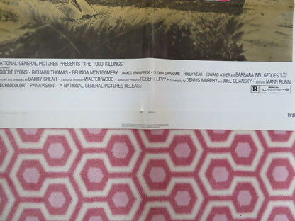THE TODD KILLINGS US ONE SHEET POSTER FOLDED 1971 ROBERT LYONS TRUE Movie posters