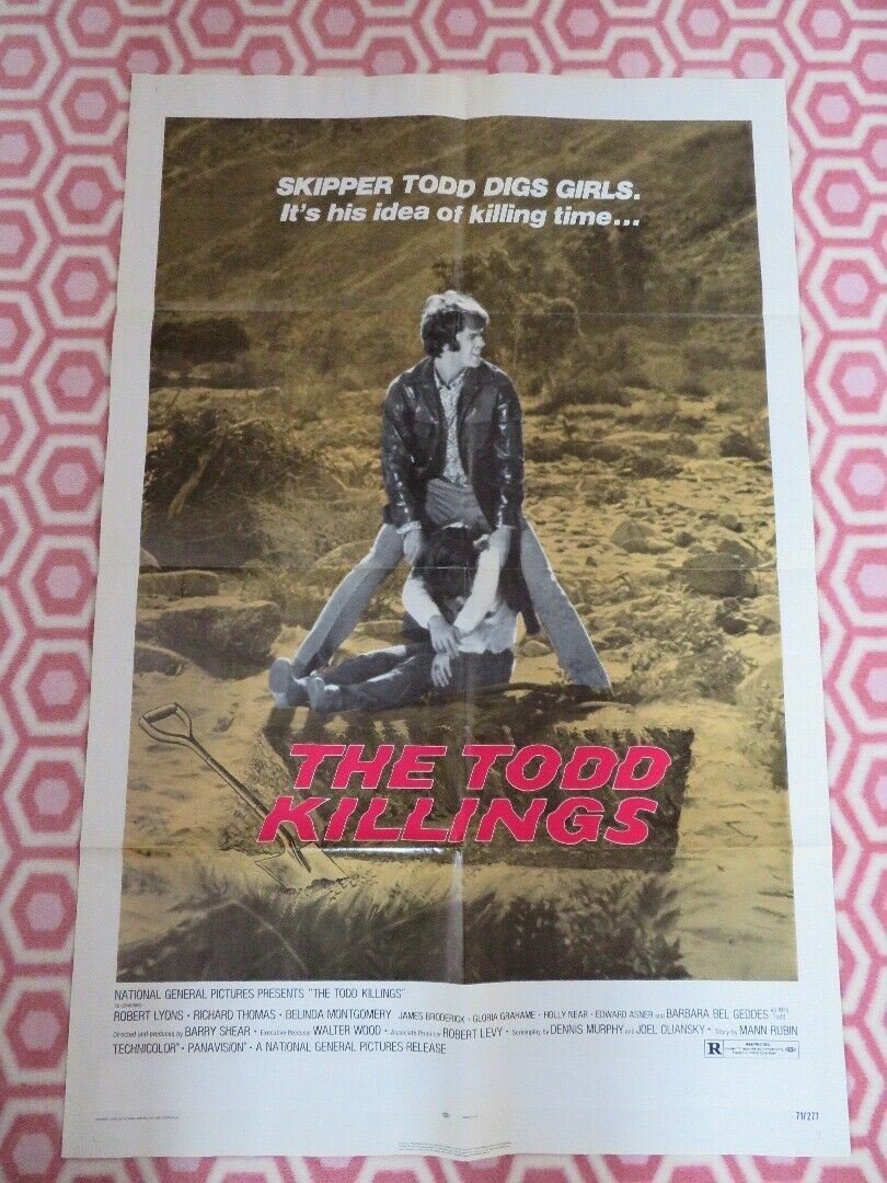THE TODD KILLINGS US ONE SHEET POSTER FOLDED 1971 ROBERT LYONS TRUE Movie posters