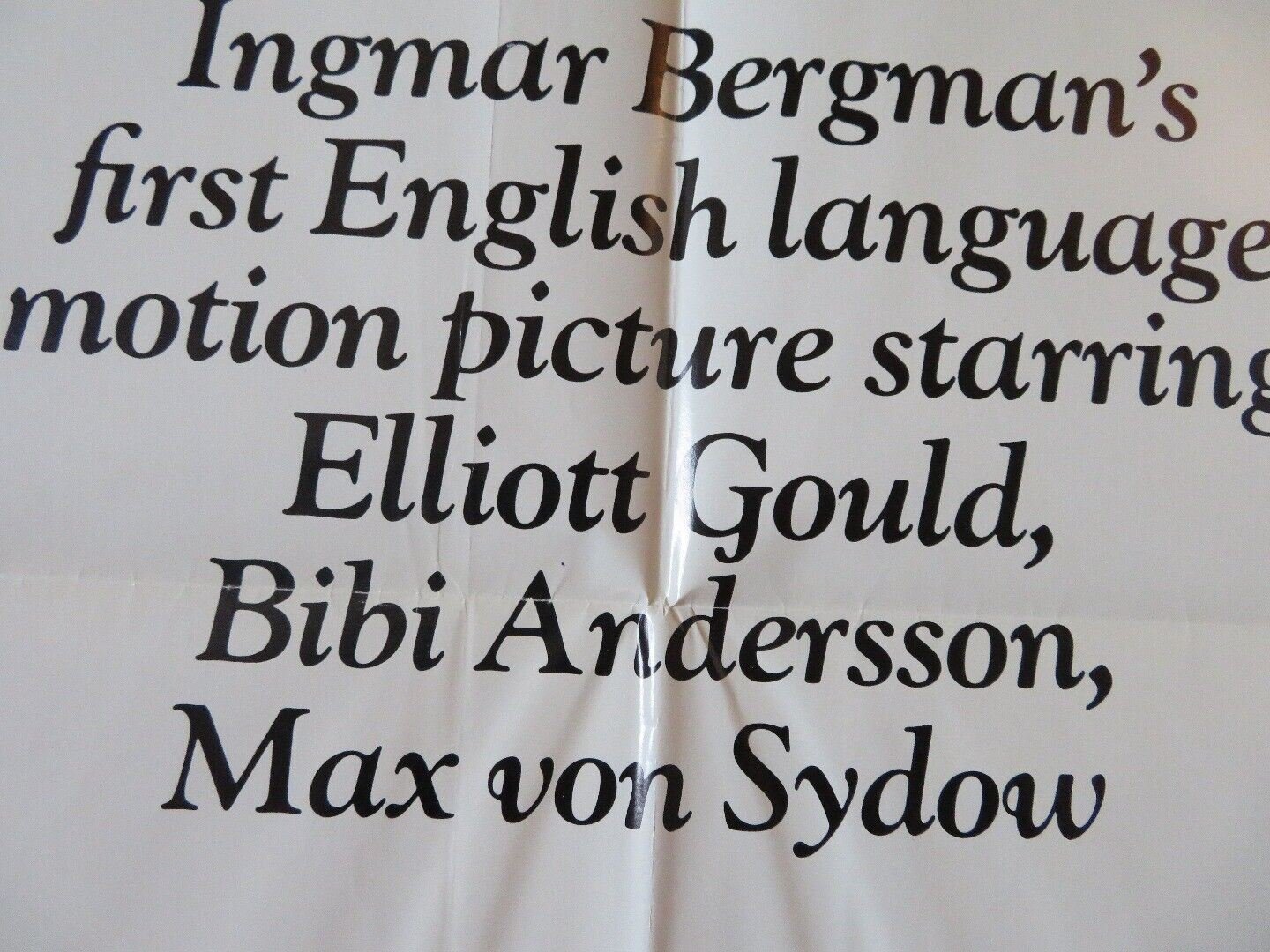 THE TOUCH FOLDED US ONE SHEET POSTER ELLIOTT GOULD BIBI ANDERSSON 1971 Movie posters
