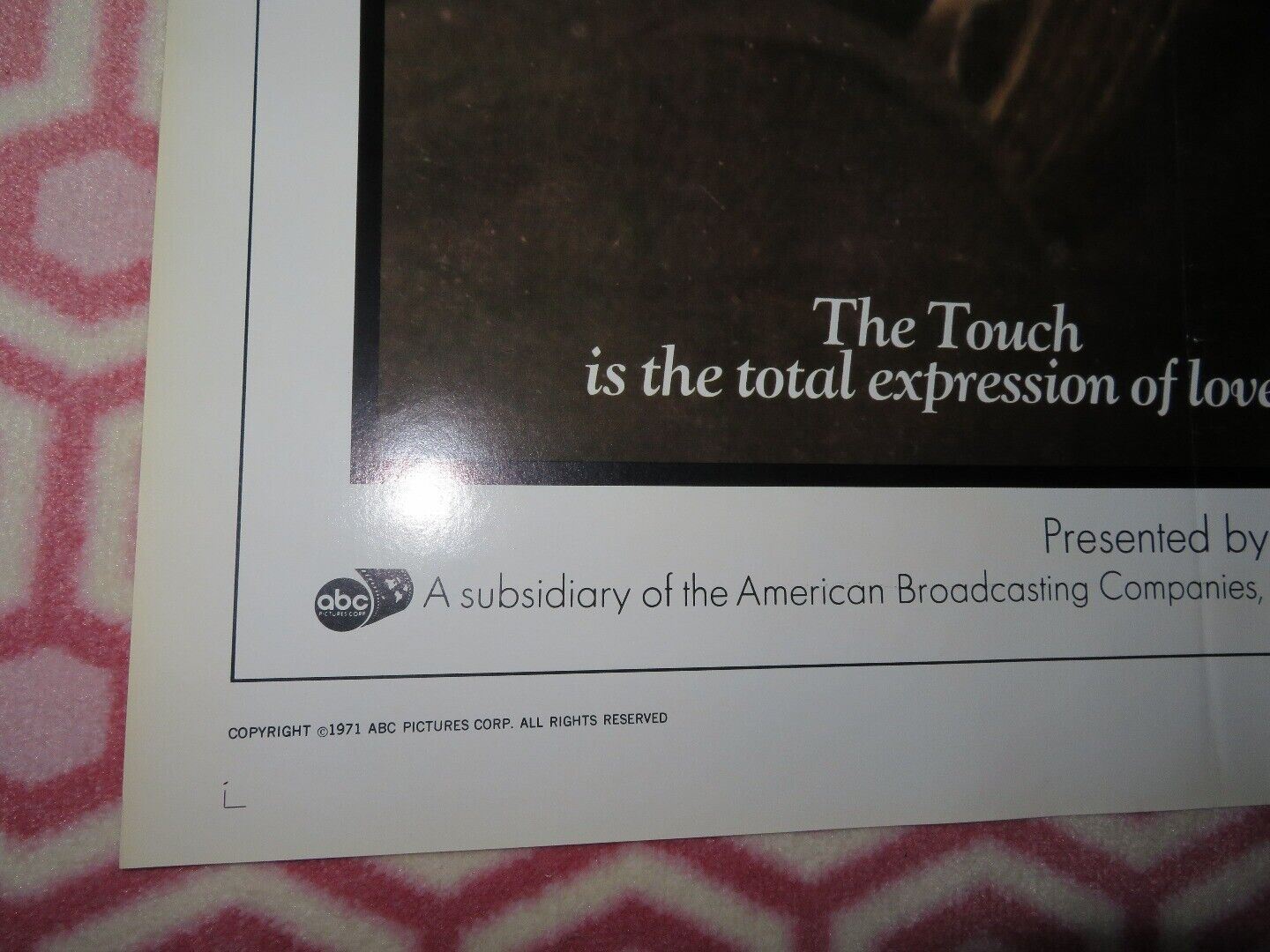 THE TOUCH FOLDED US ONE SHEET POSTER ELLIOTT GOULD BIBI ANDERSSON 1971 Movie posters