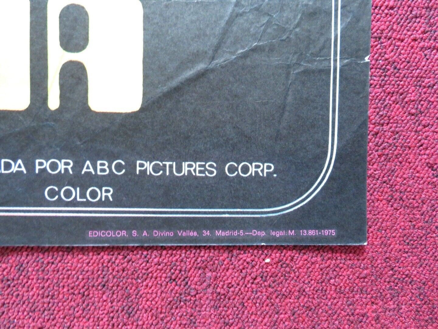 THE TOUCH SPANISH ROLLED POSTER ELLIOT GOULD MAX VON SYDOW 1971 Movie posters