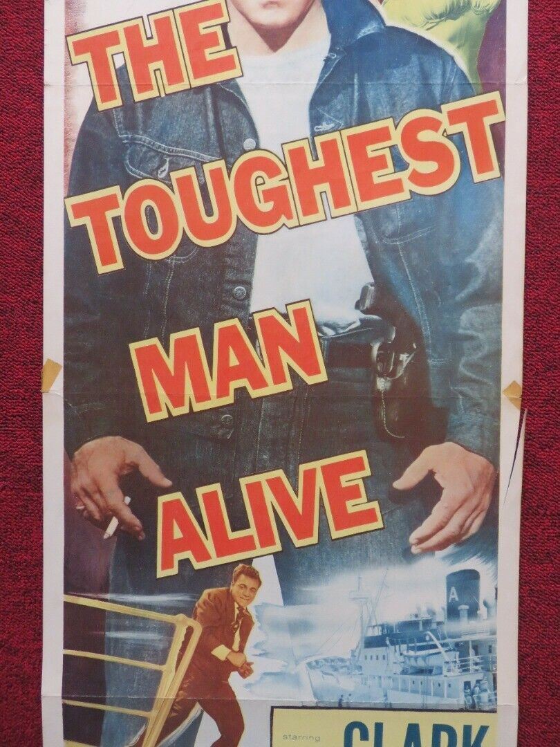 THE TOUGHEST MAN ALIVE US INSERT (14"x 36") POSTER DANE CLARK LITA MILAN 1955 Movie posters