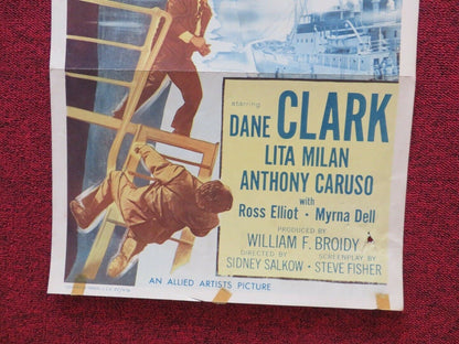 THE TOUGHEST MAN ALIVE US INSERT (14"x 36") POSTER DANE CLARK LITA MILAN 1955 Movie posters