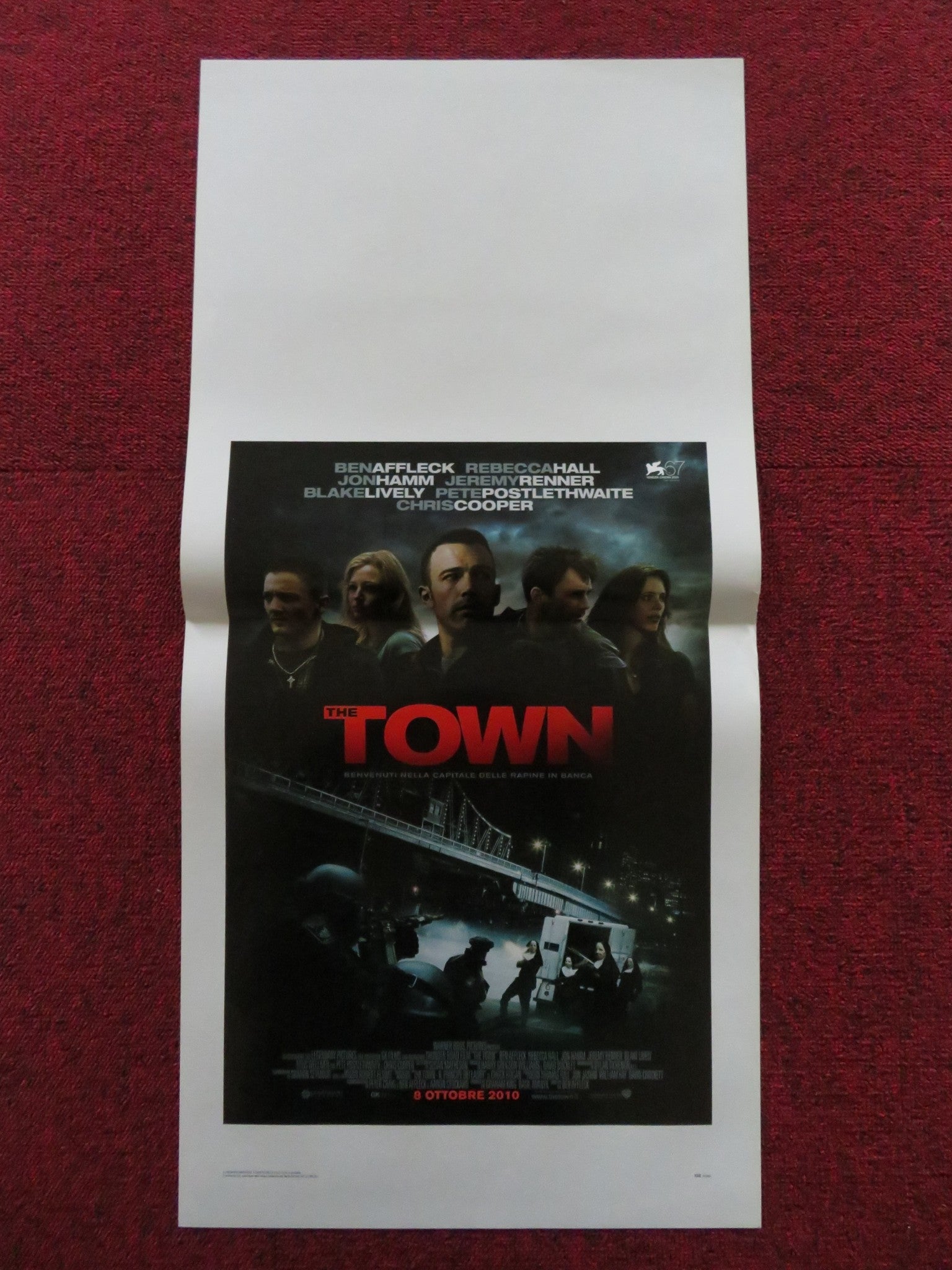 THE TOWN ITALIAN LOCANDINA POSTER BEN AFFLECK REBECCA HALL 2010 Rendezvous Cinema Movie posters