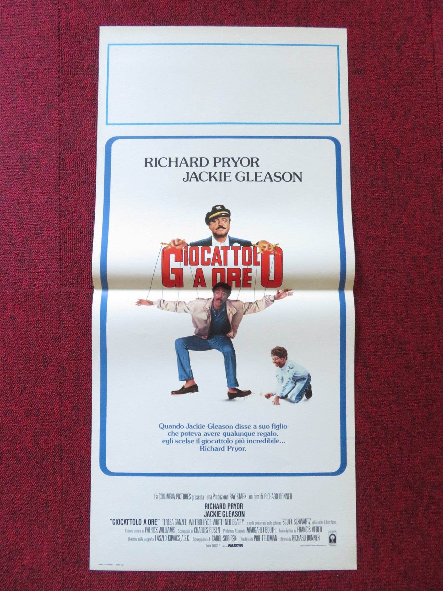 THE TOY ITALIAN LOCANDINA POSTER RICHARD PRYOR JACKIE GLEASON 1982 Rendezvous Cinema Movie posters