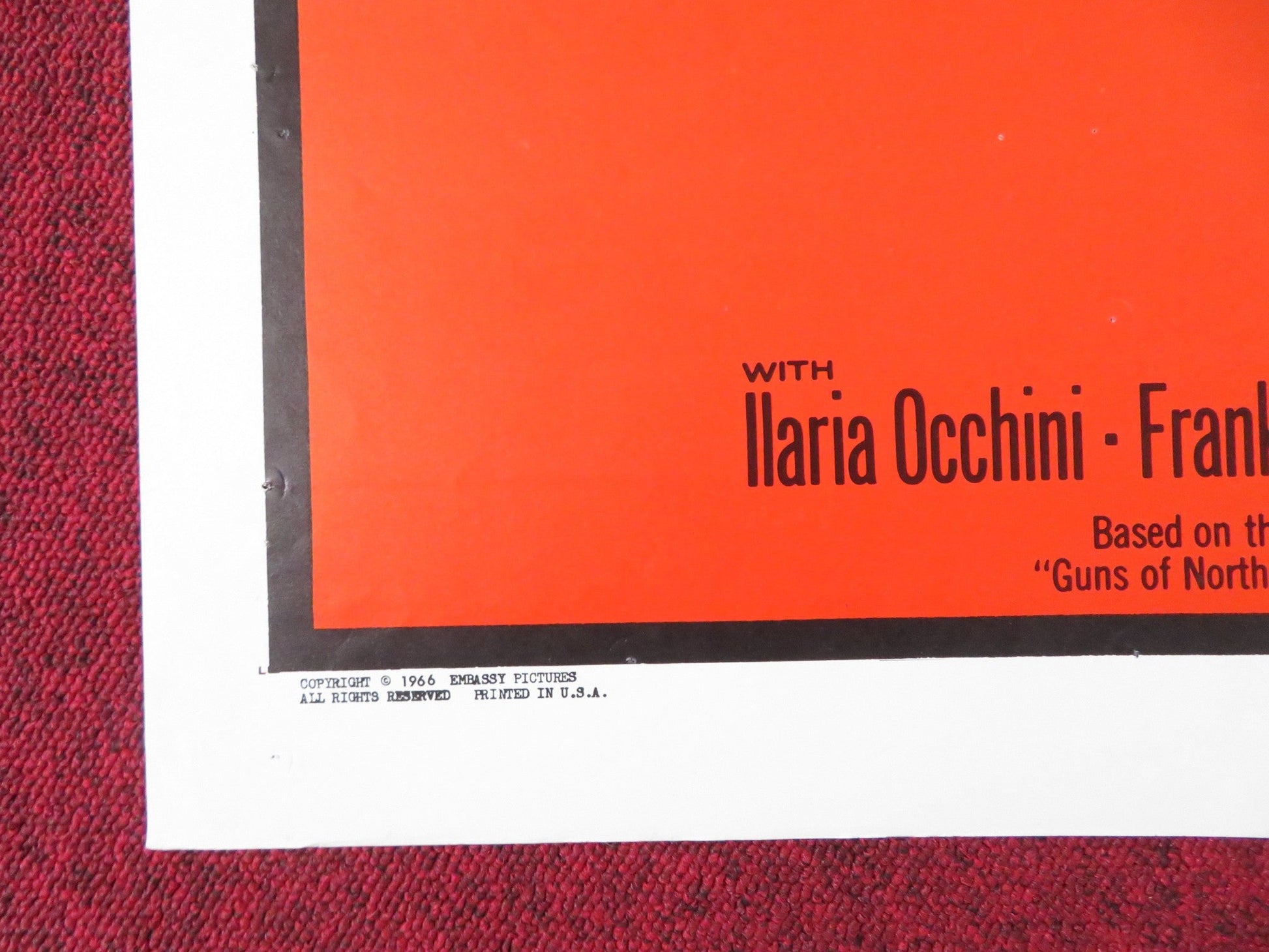 THE TRAMPLERS FOLDED US ONE SHEET POSTER GORDON SCOTT JOSEPH COTTEN 1966 Rendezvous Cinema Movie posters