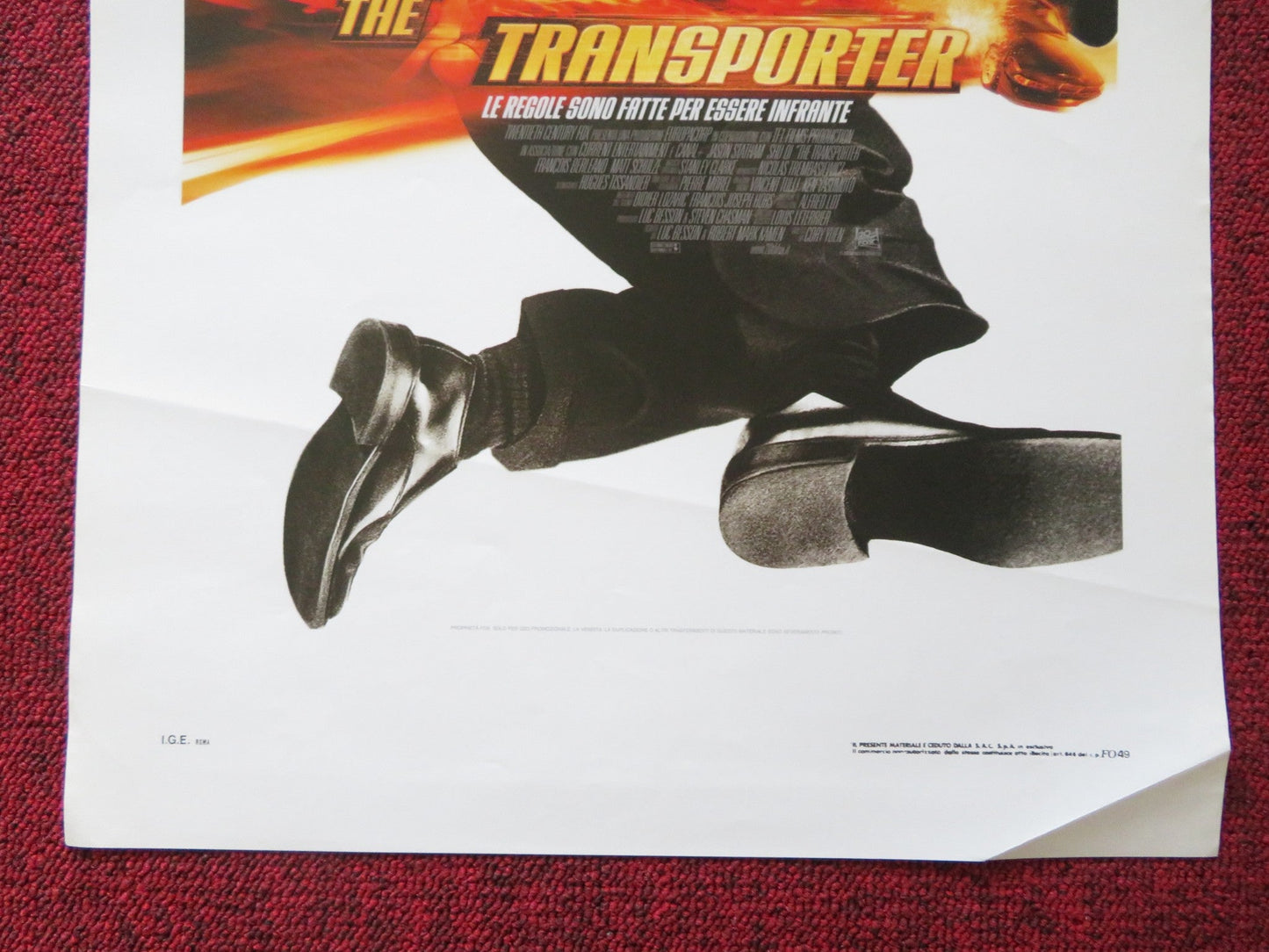 THE TRANSPORTER ITALIAN LOCANDINA POSTER JASON STATHAM SHU QI 2002 Rendezvous Cinema Movie posters