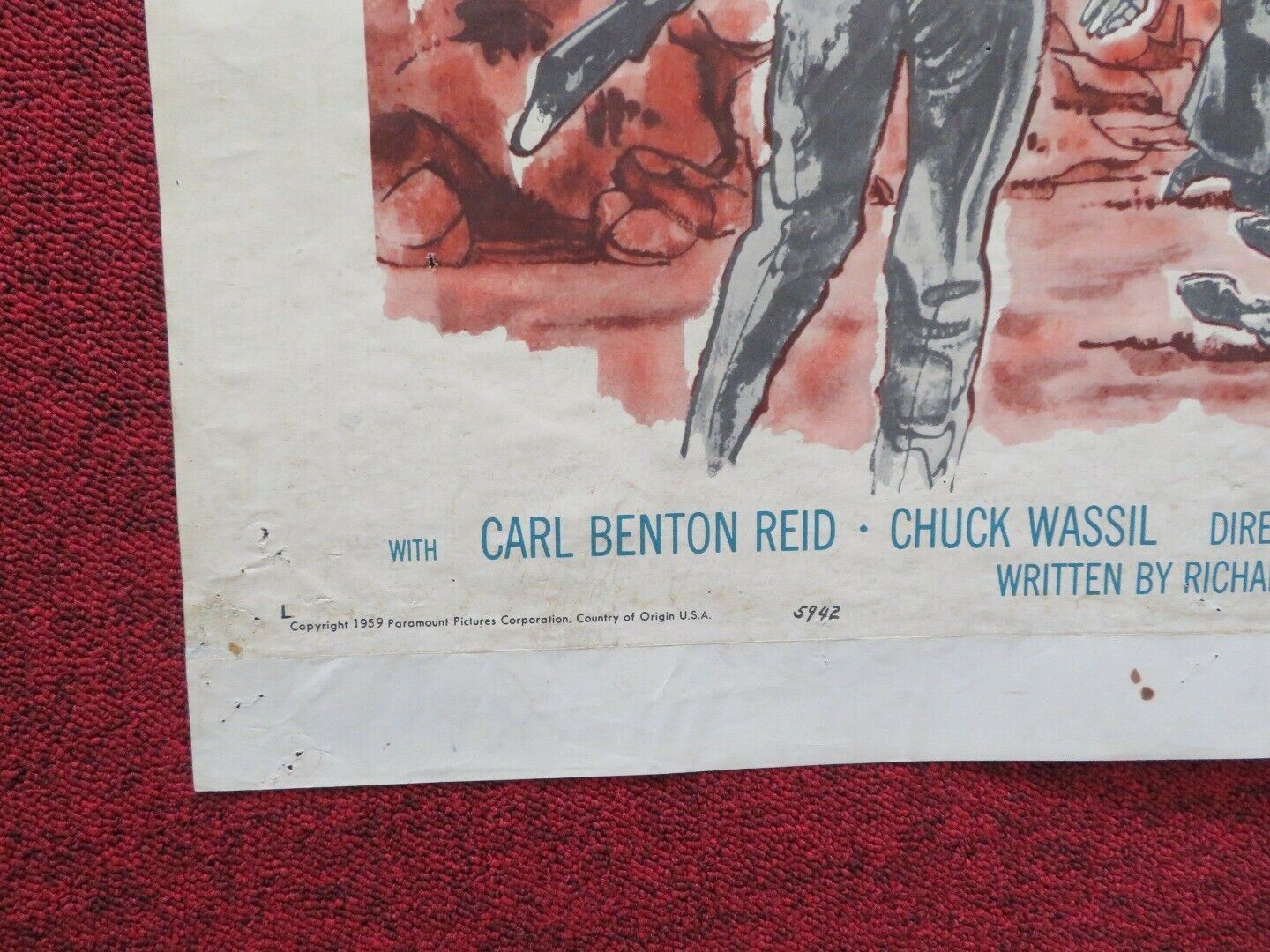 THE TRAP FOLDED US ONE SHEET POSTER RICHARD WIDMARK LEE J.COBB 1959 Movie posters
